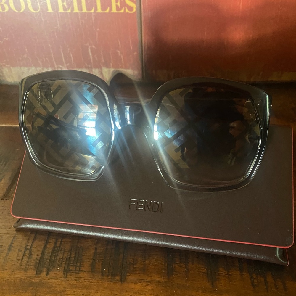 PRICE DROP!! New Fendi FF Monogram Sunglasses Grey Gradient Acetate